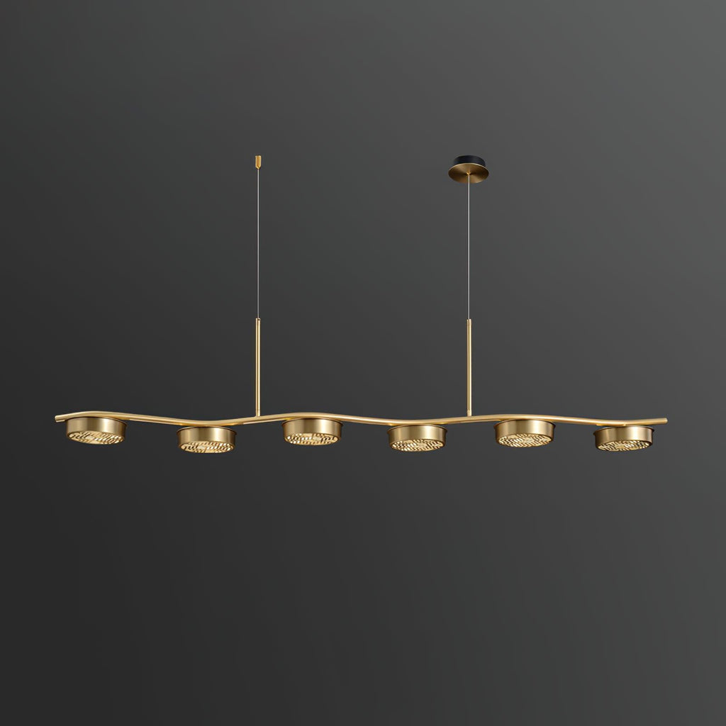 Aureus Sleek Brass Chandelier