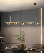Aureus Sleek Brass Chandelier