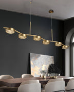 Aureus Sleek Brass Chandelier