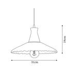 Eikon Pendant Lamp Walnut Textured Glass Elegant