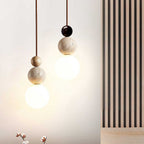 Ullaeia Sphere-Cluster Travertine Pendant Light