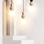 Ullaeia Sphere-Cluster Travertine Pendant Light
