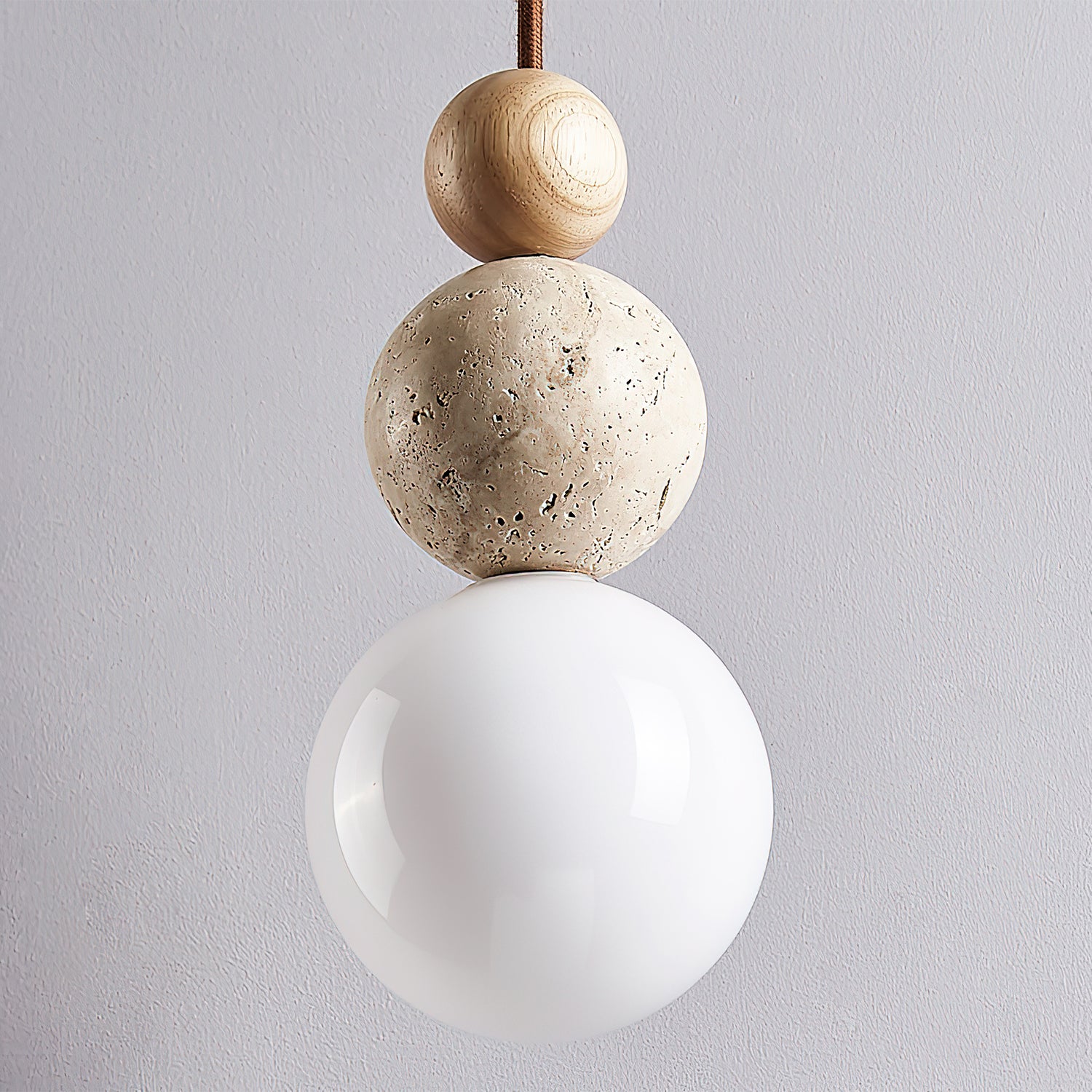 Ullaeia Sphere-Cluster Travertine Pendant Light