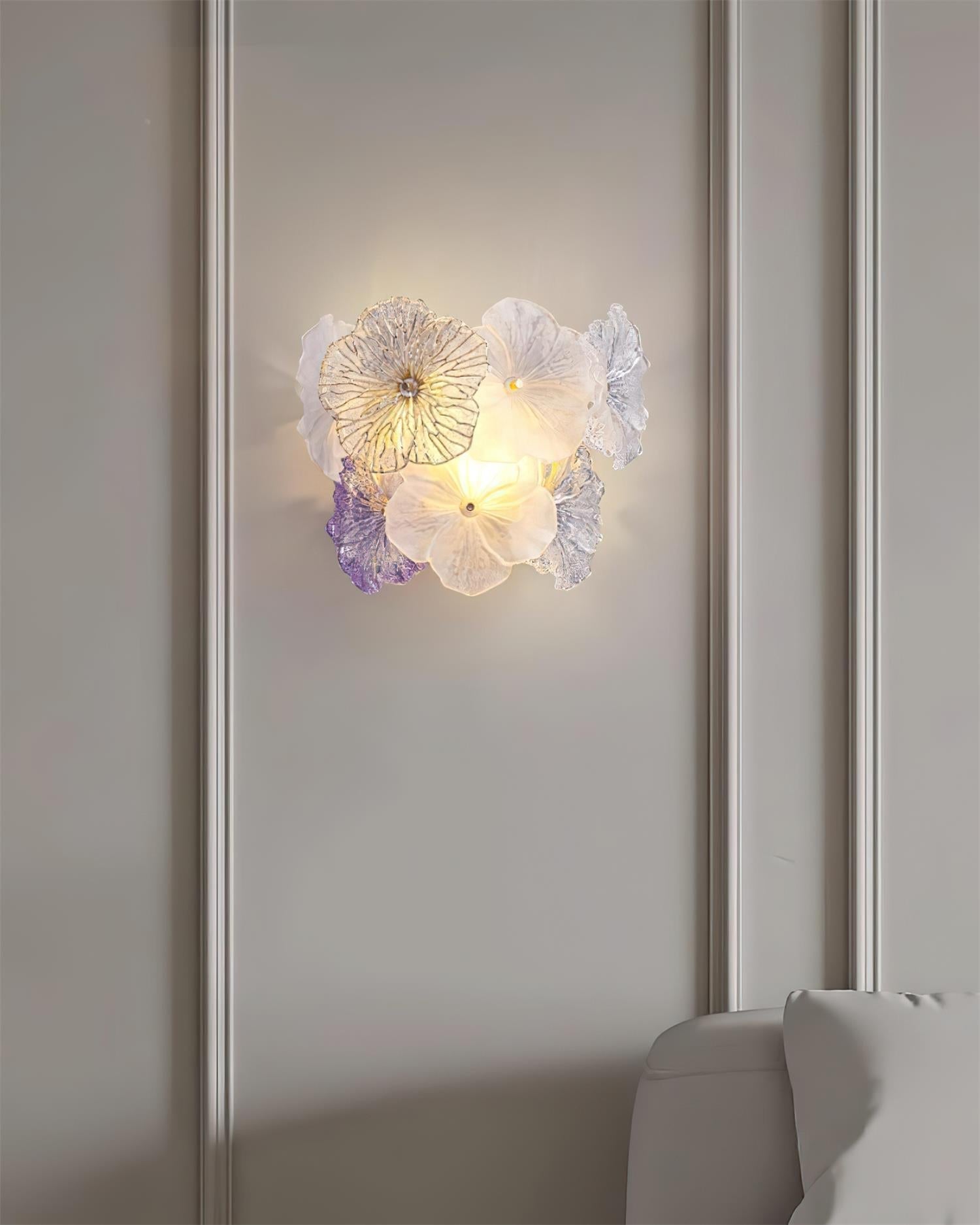 Elaria Wall Lamp Glass Petal Accent