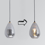 Avi Vintage Teardrop Pendant Light, Glass/Wood - image 14