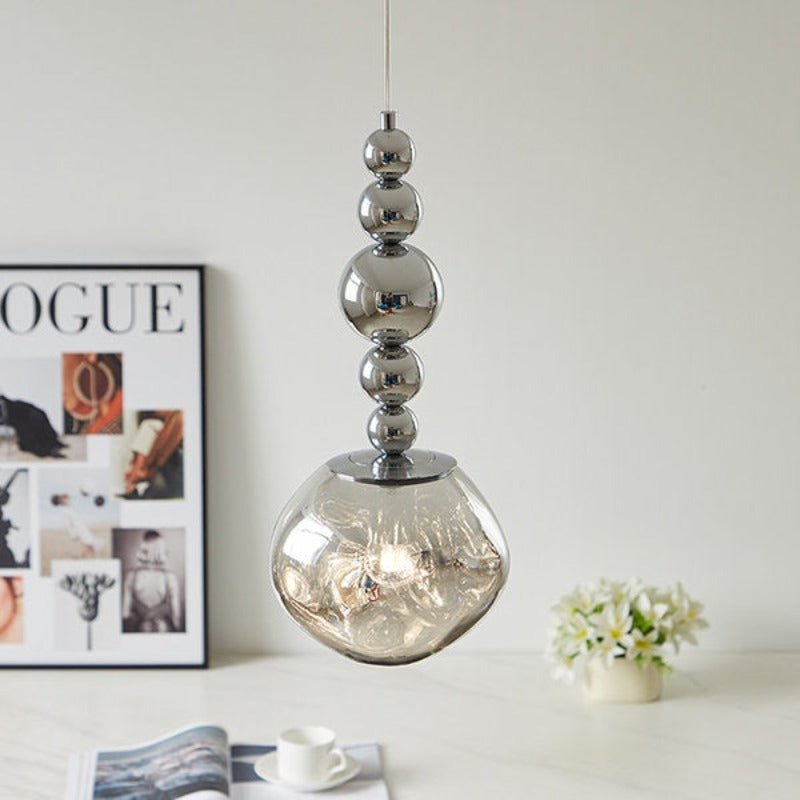 Valentina Retro LED Pendant Light Chrome /Acrylic Bedroom