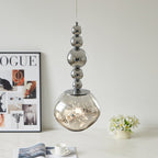 Valentina Retro LED Pendant Light Chrome /Acrylic Bedroom