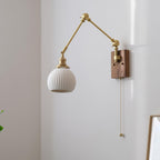 Brione Vintage Adjustable  Swing Arm Wall Lamp