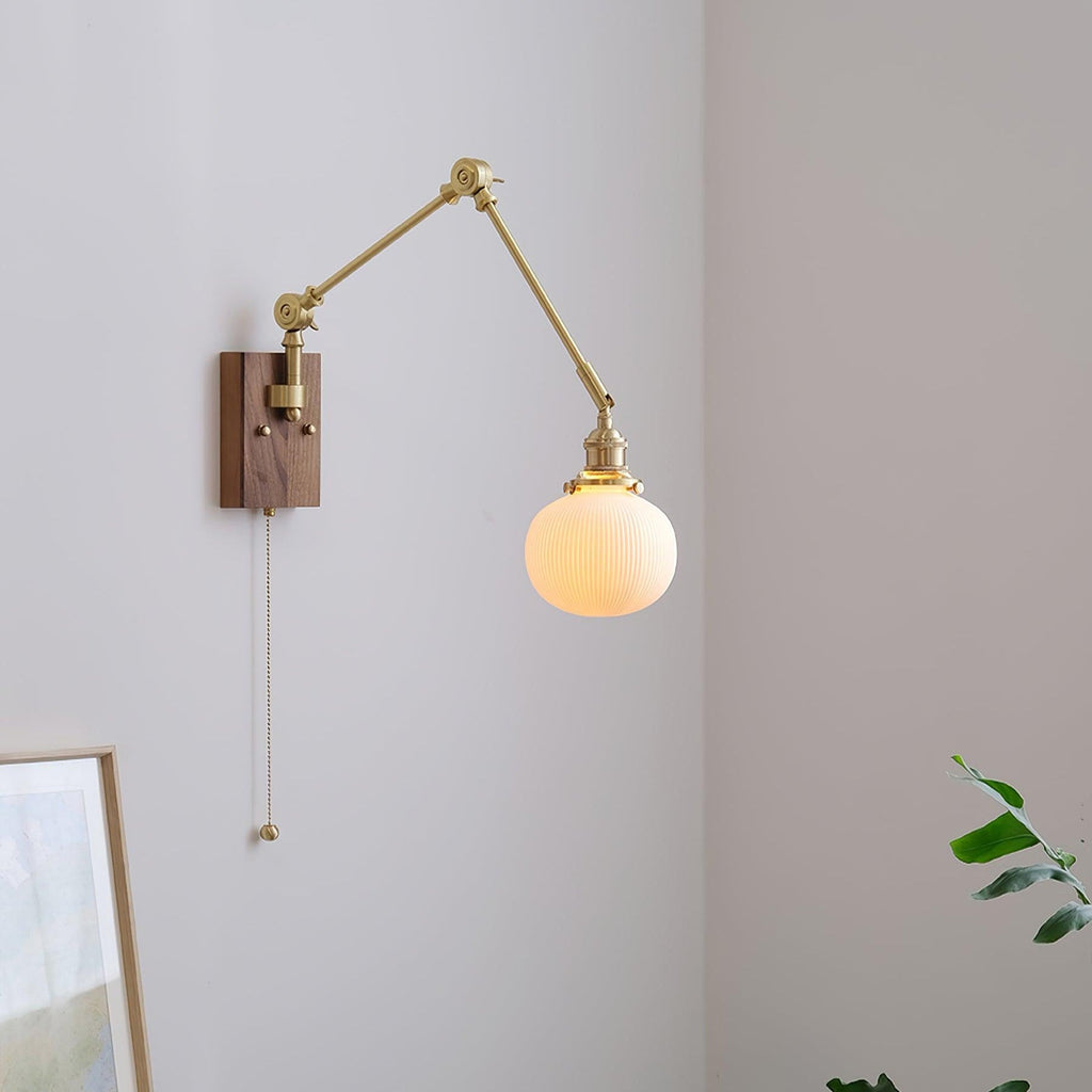 Brione Vintage Adjustable  Swing Arm Wall Lamp