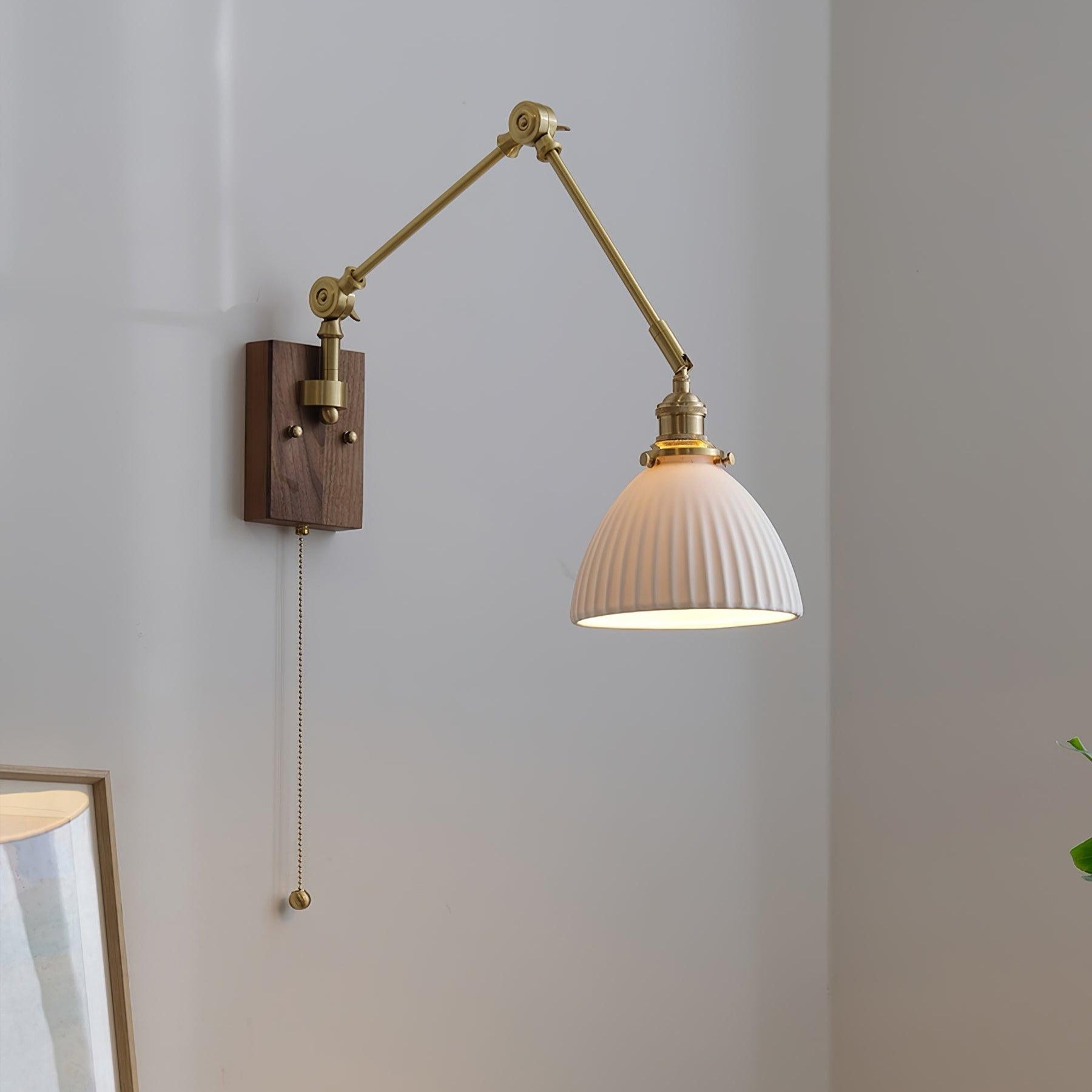 Brione Vintage Adjustable  Swing Arm Wall Lamp