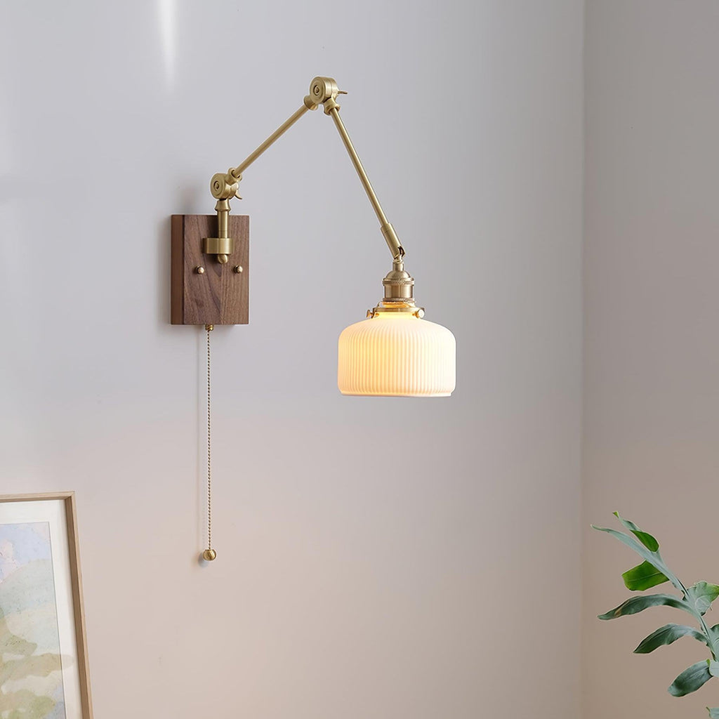 Brione Vintage Adjustable  Swing Arm Wall Lamp