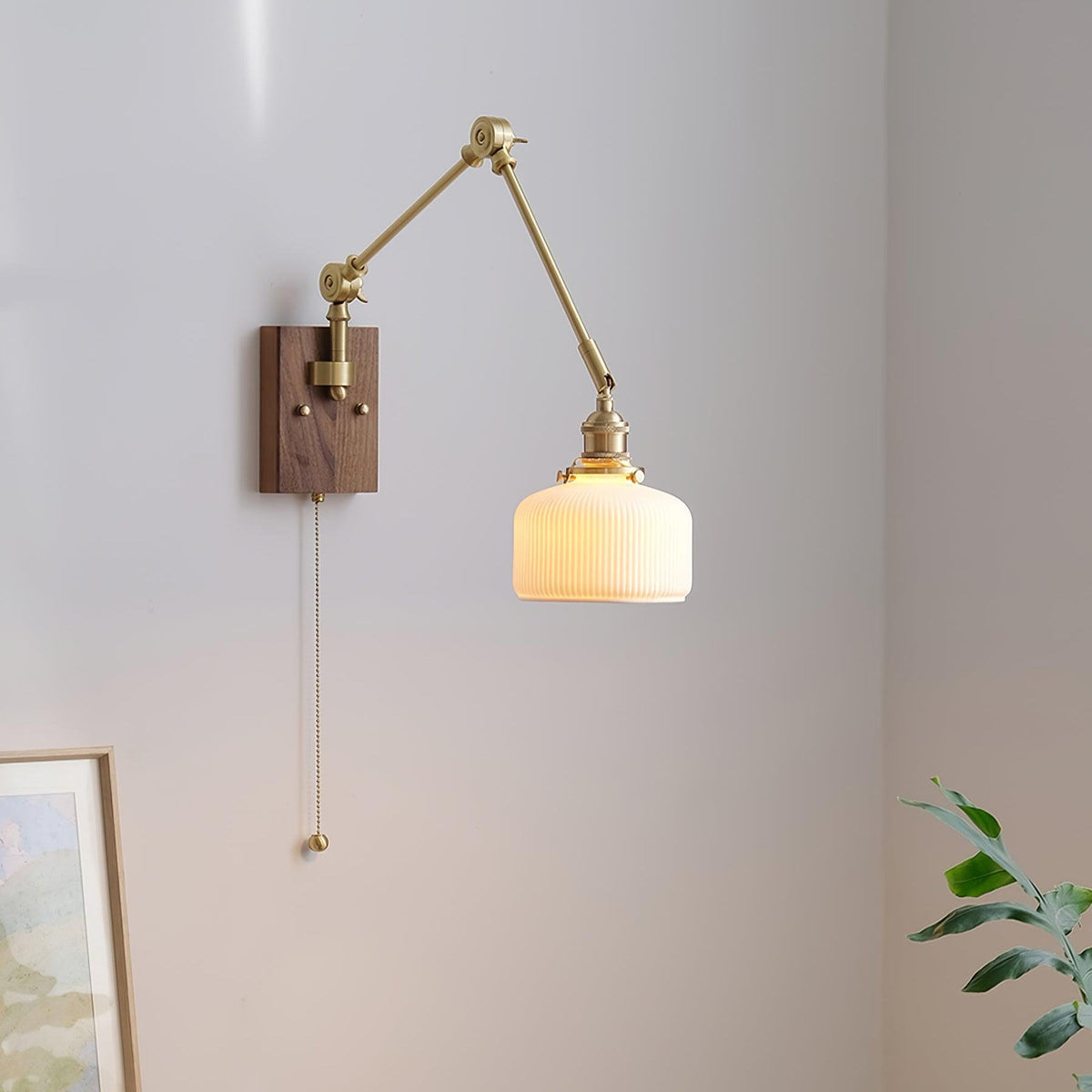 Brione Vintage Adjustable  Swing Arm Wall Lamp