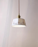 Eliana Pendant Lamp Hand Painted Floral Ceramics Vintage