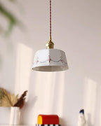 Eliana Pendant Lamp Hand Painted Floral Ceramics Vintage