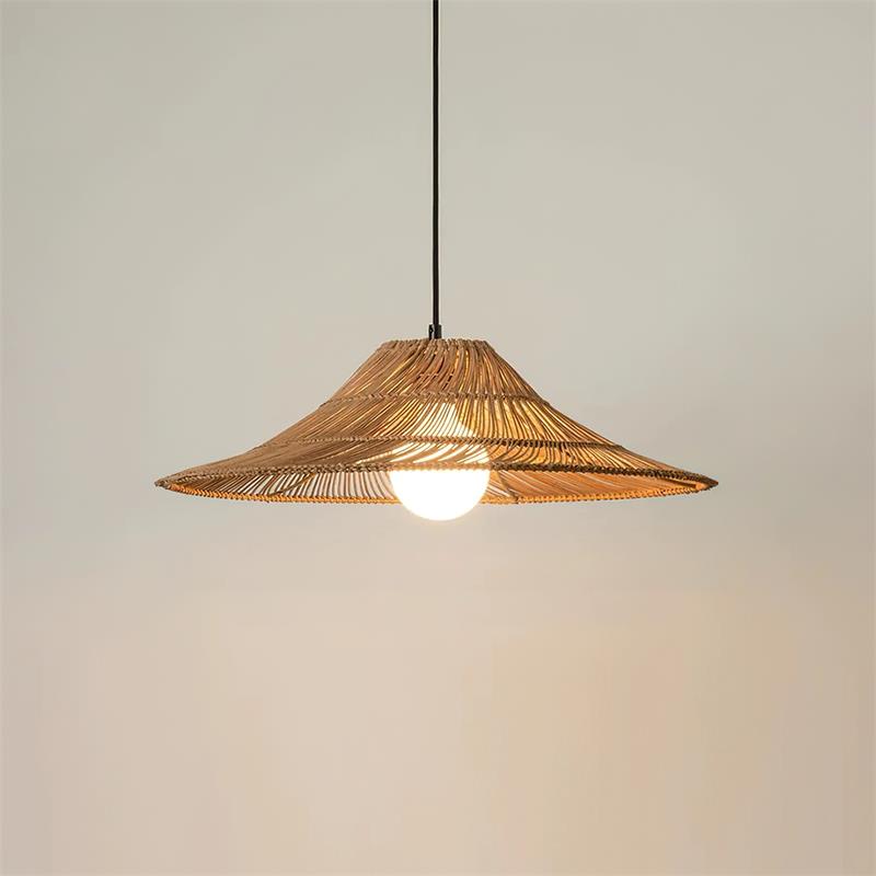 Elisa Pendant Lamp Rattan Conical Organic