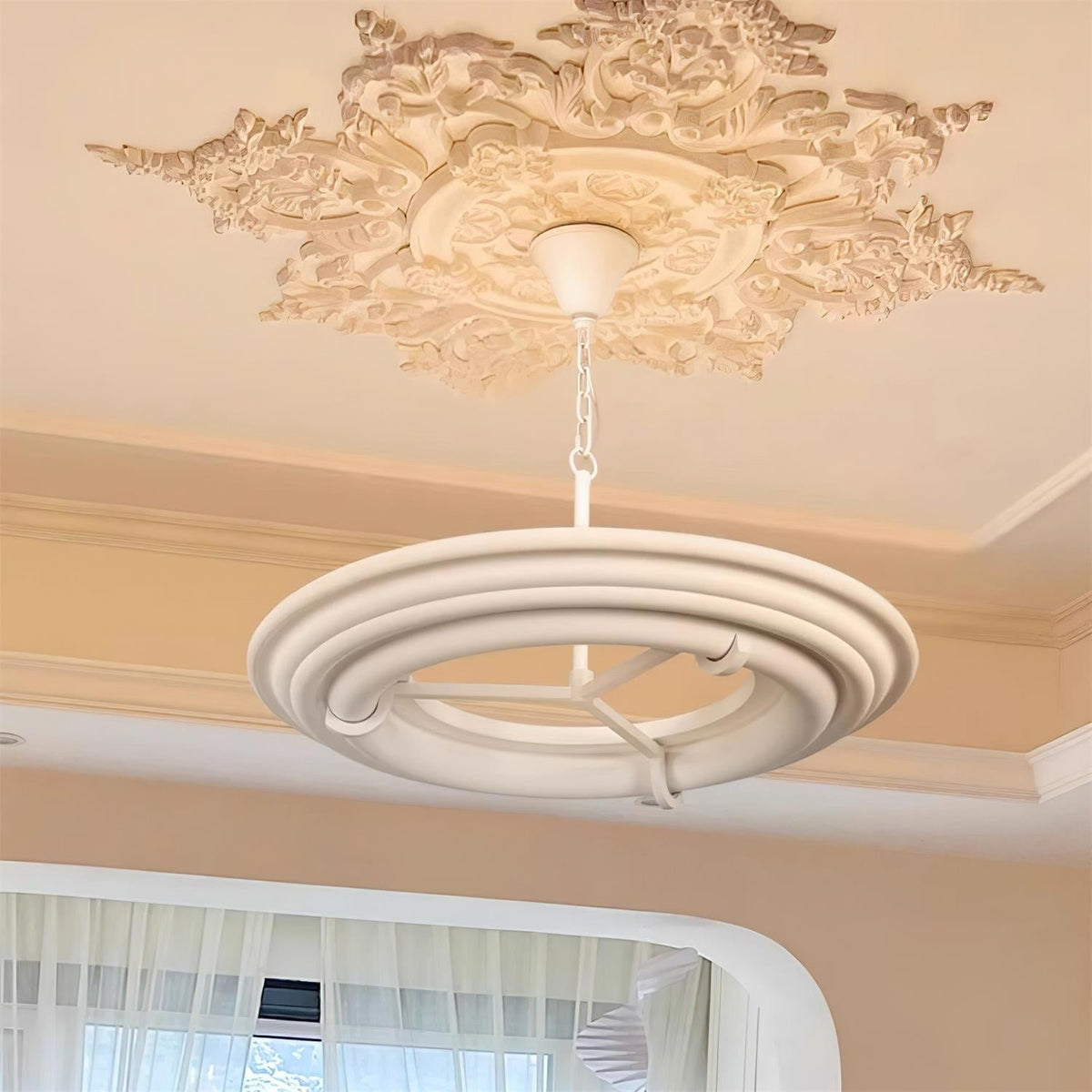 Ellie Chandelier Plaster Circular Artful