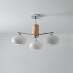 Lustra Chandelier Persimmon Glass Mid-Century 8-Light