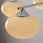 Lustra Chandelier Persimmon Glass Mid-Century 8-Light