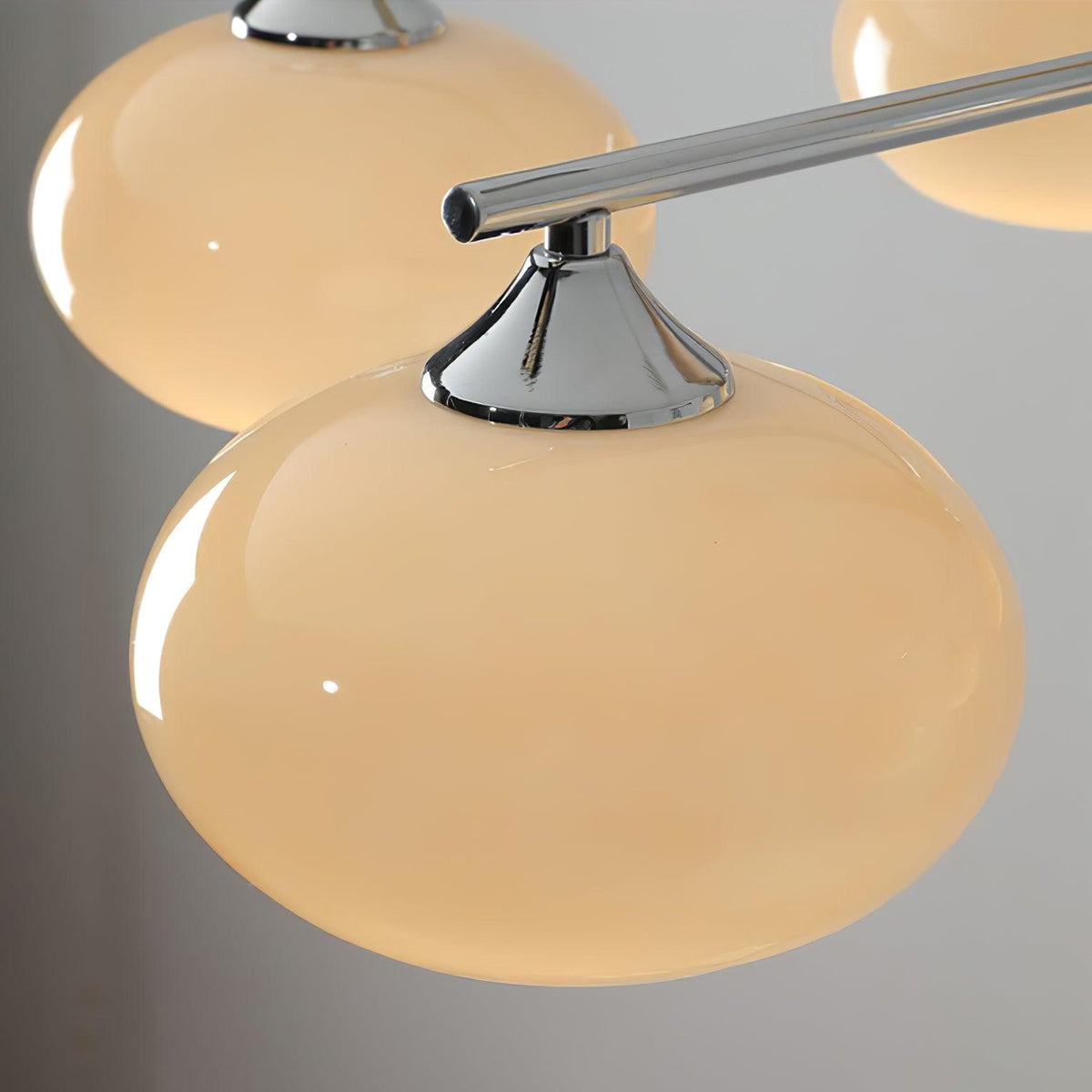 Lustra Chandelier Persimmon Glass Mid-Century 8-Light