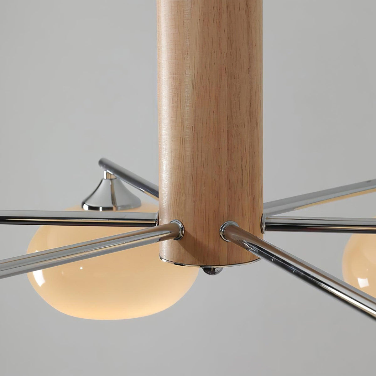 Lustra Chandelier Persimmon Glass Mid-Century 8-Light
