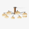 Lustra Chandelier Persimmon Glass Mid-Century 8-Light