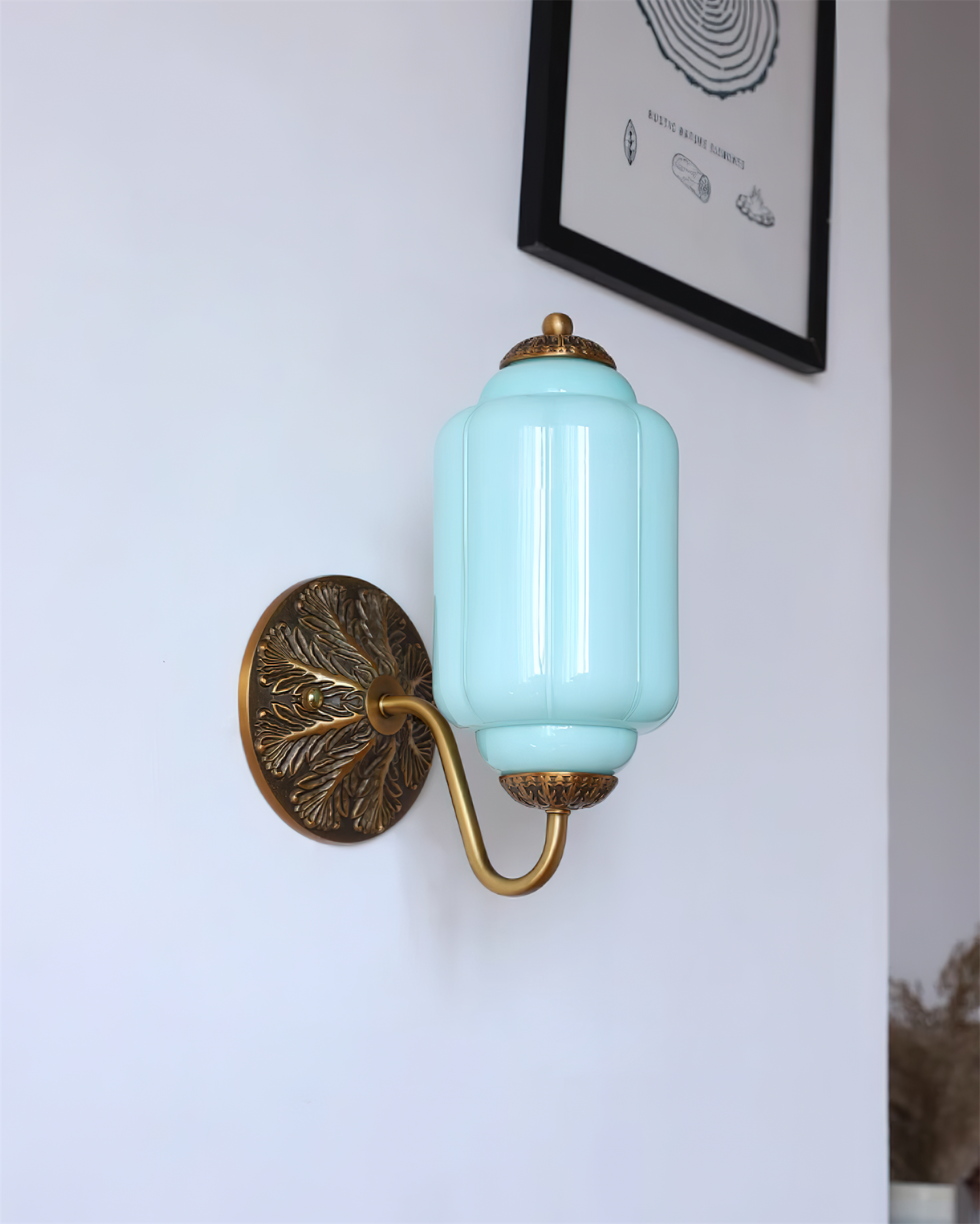Melvane Vintage Pink Glass Wall Sconce