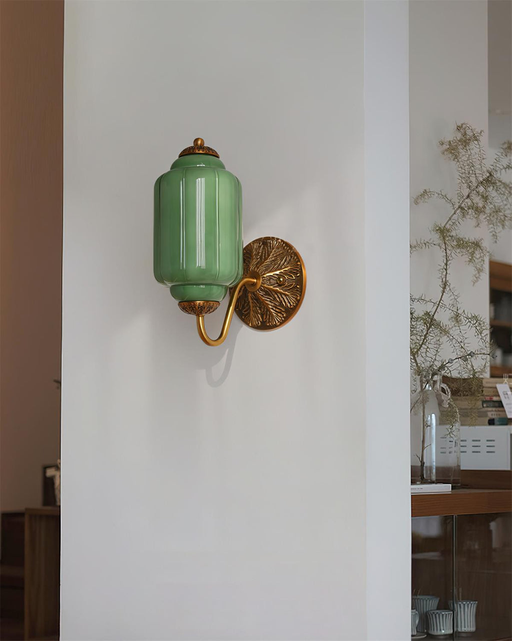 Melvane Vintage Pink Glass Wall Sconce