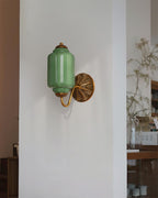 Melvane Vintage Pink Glass Wall Sconce