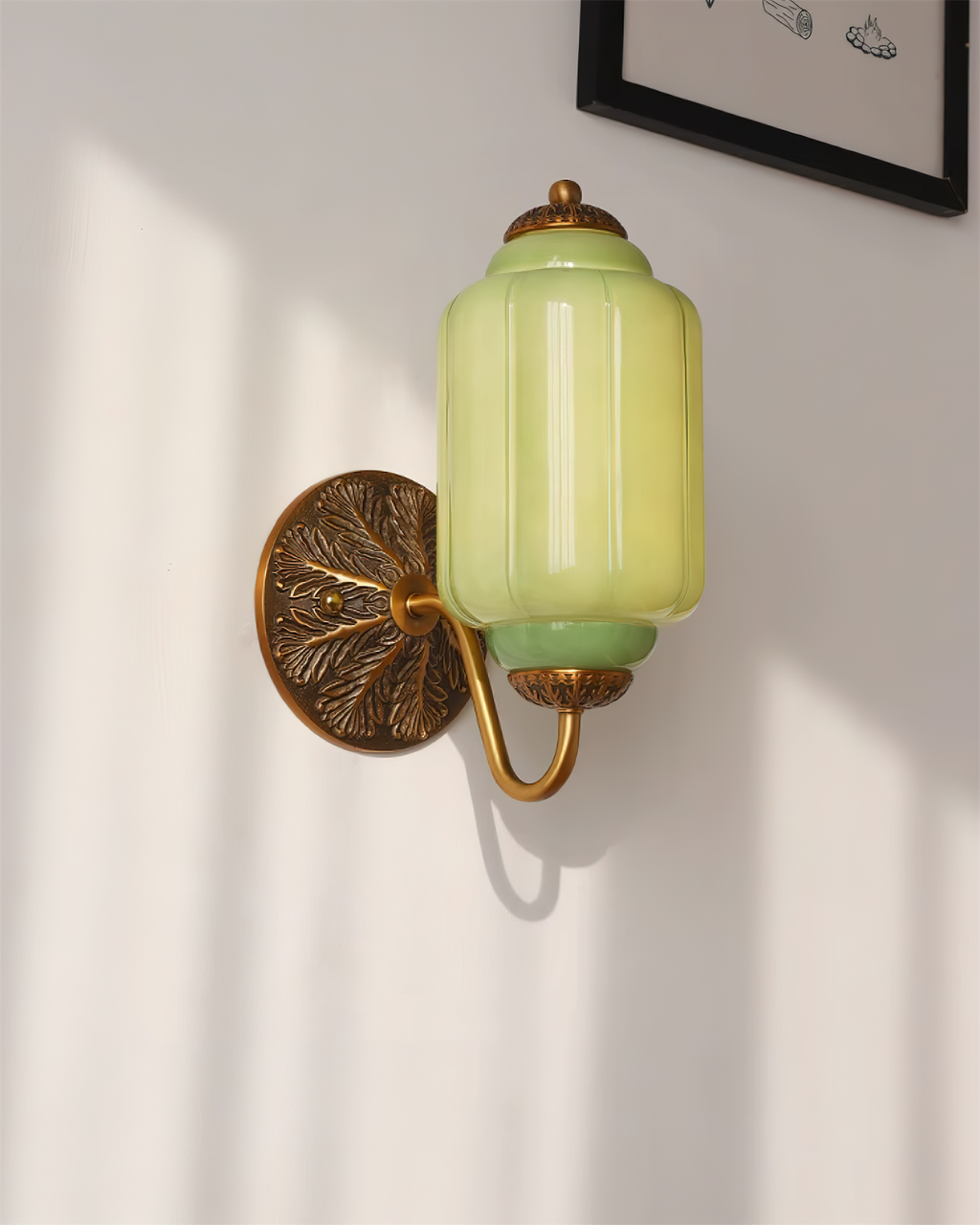Melvane Vintage Pink Glass Wall Sconce