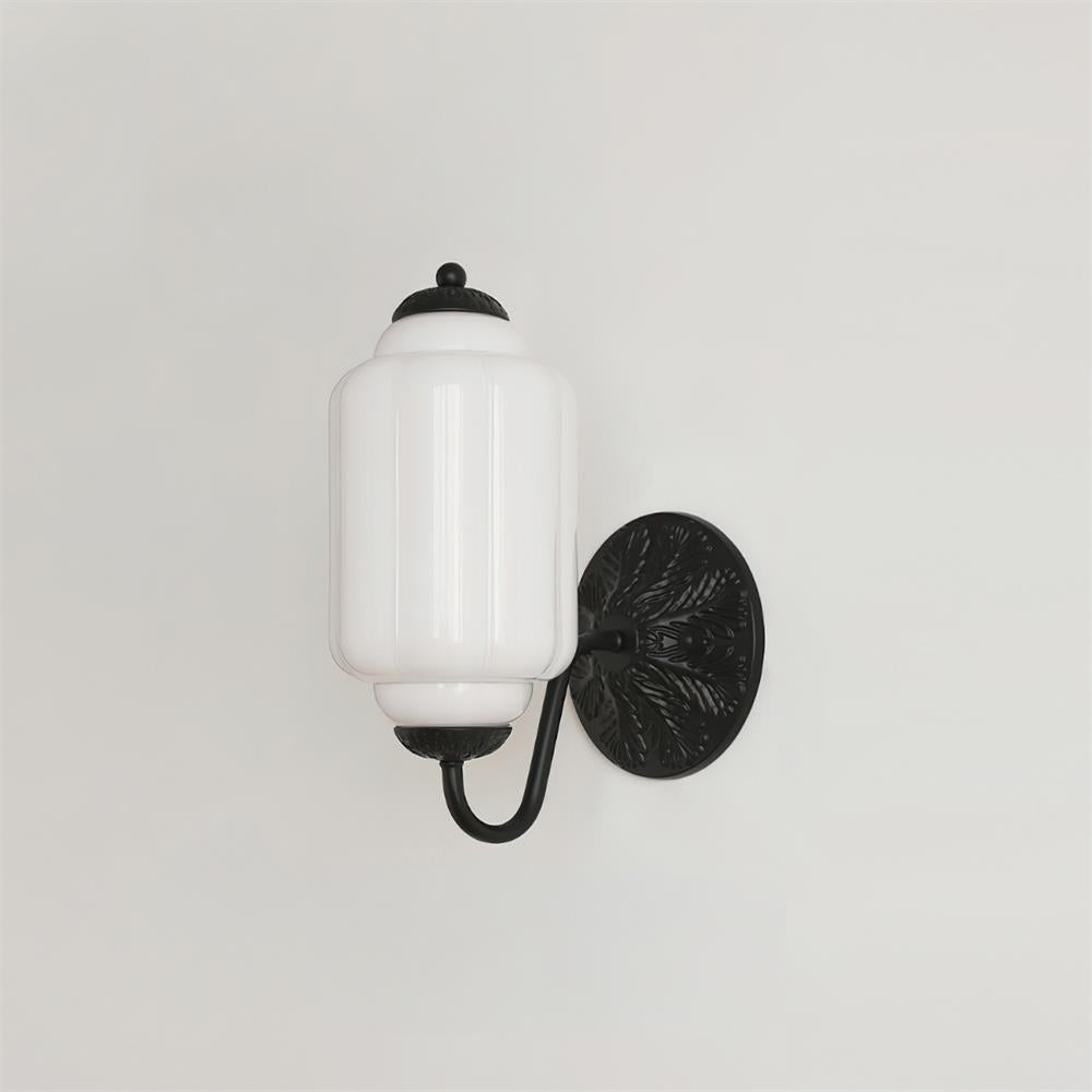Melvane Vintage Pink Glass Wall Sconce