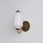 Melvane Vintage Pink Glass Wall Sconce