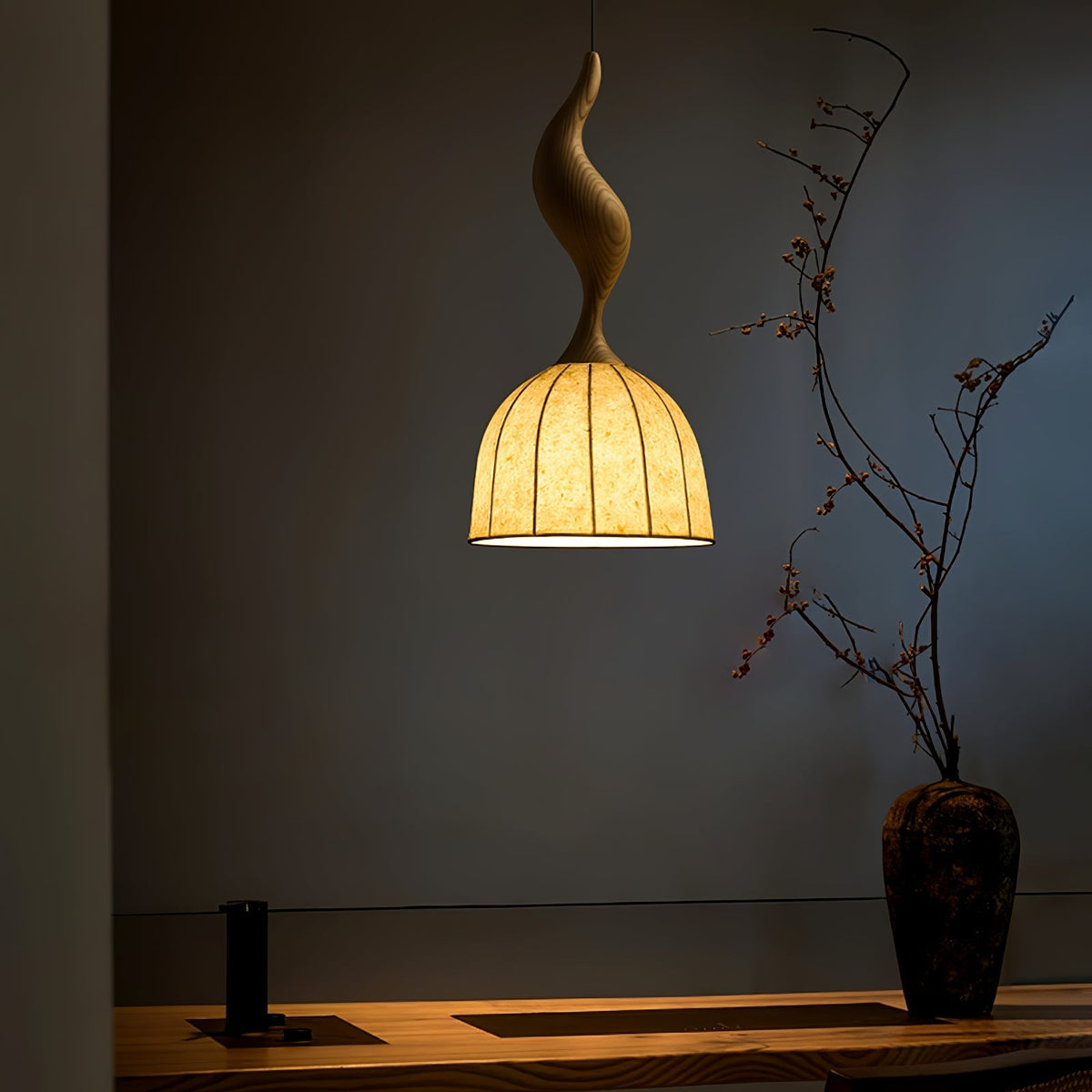 Colire Creativity Twisted Wood Pendant Light