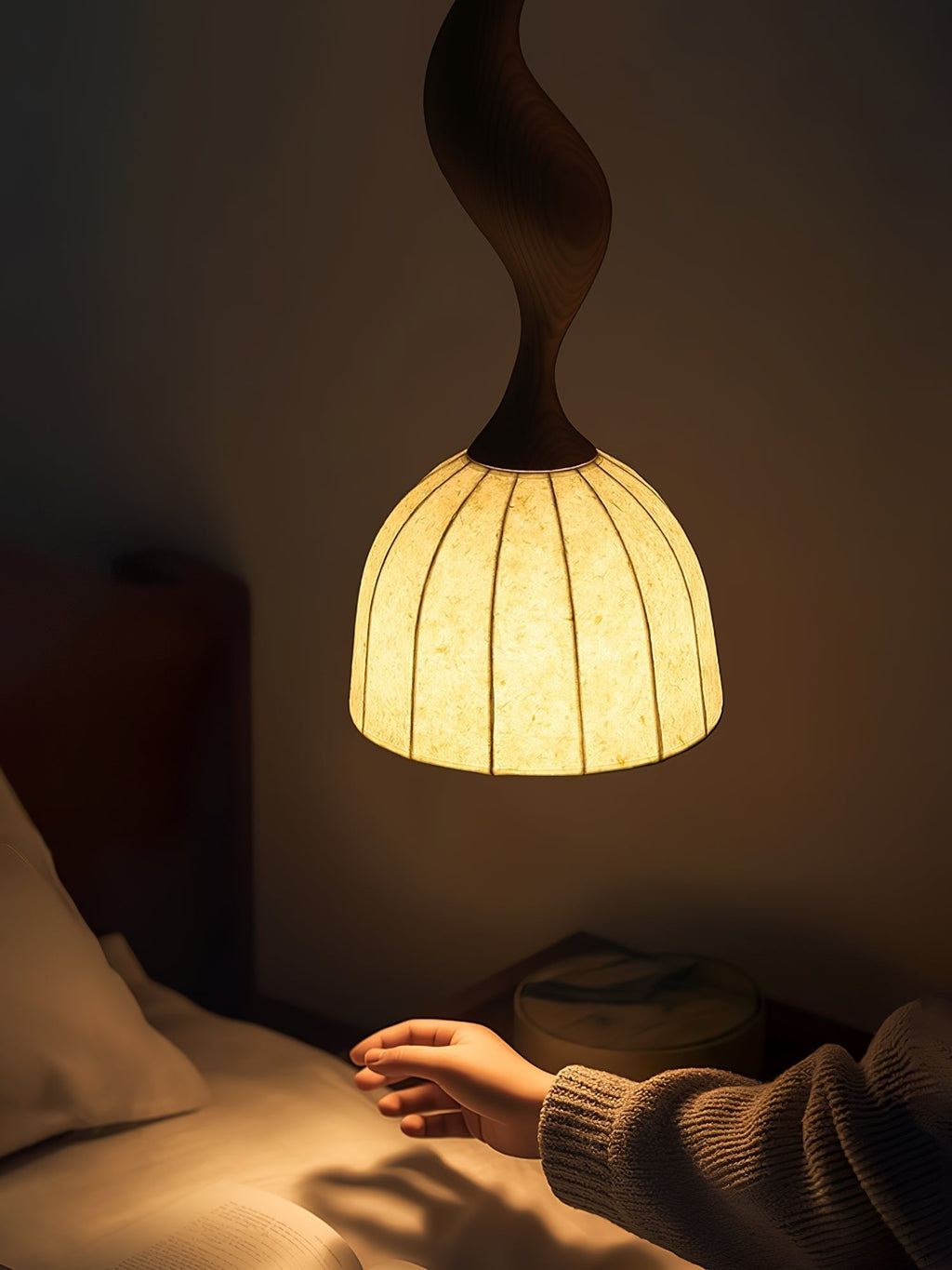 Colire Creativity Twisted Wood Pendant Light