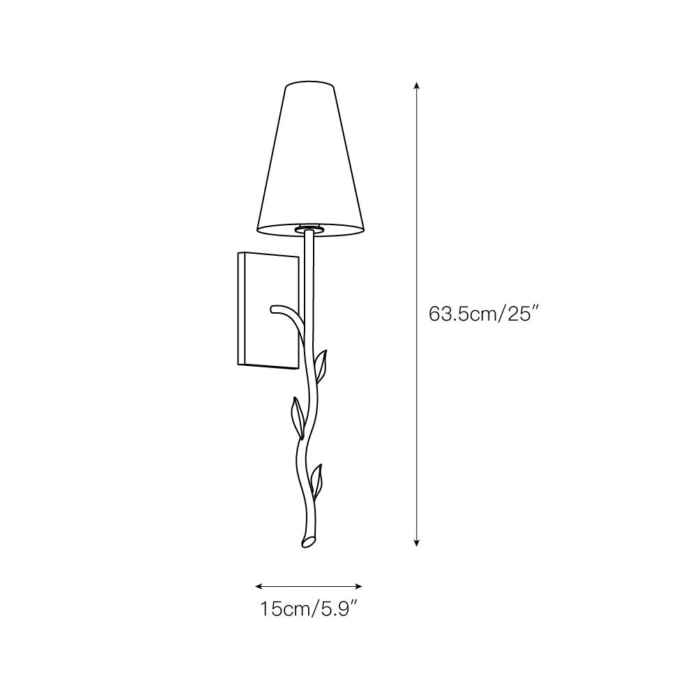 Petal Individual Creativity Brass Fabric Wall Lamp