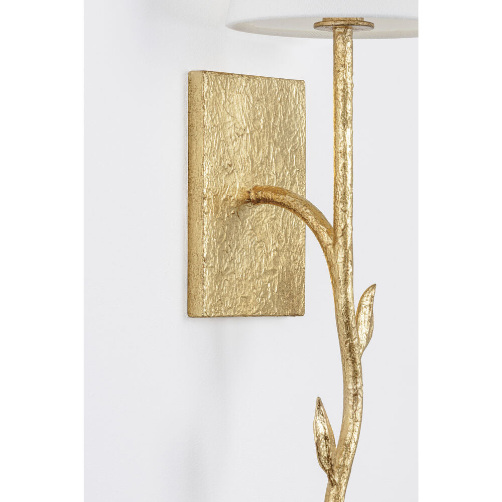 Petal Individual Creativity Brass Fabric Wall Lamp