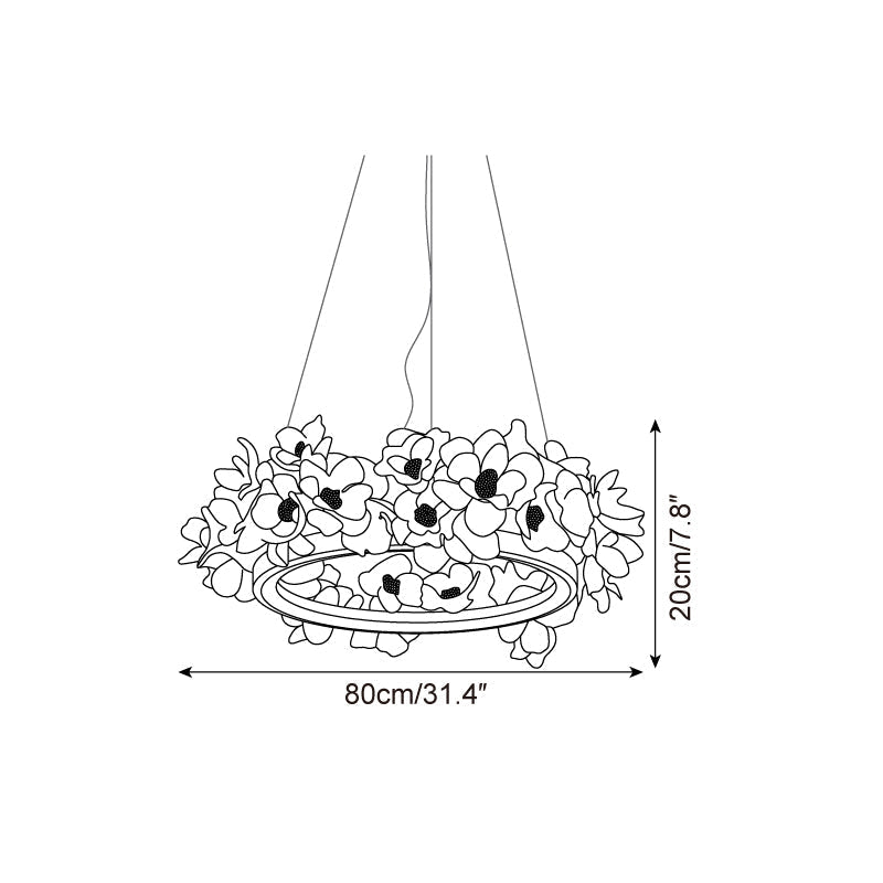 Elysian Floral Chandelier Petal Halo Minimalist
