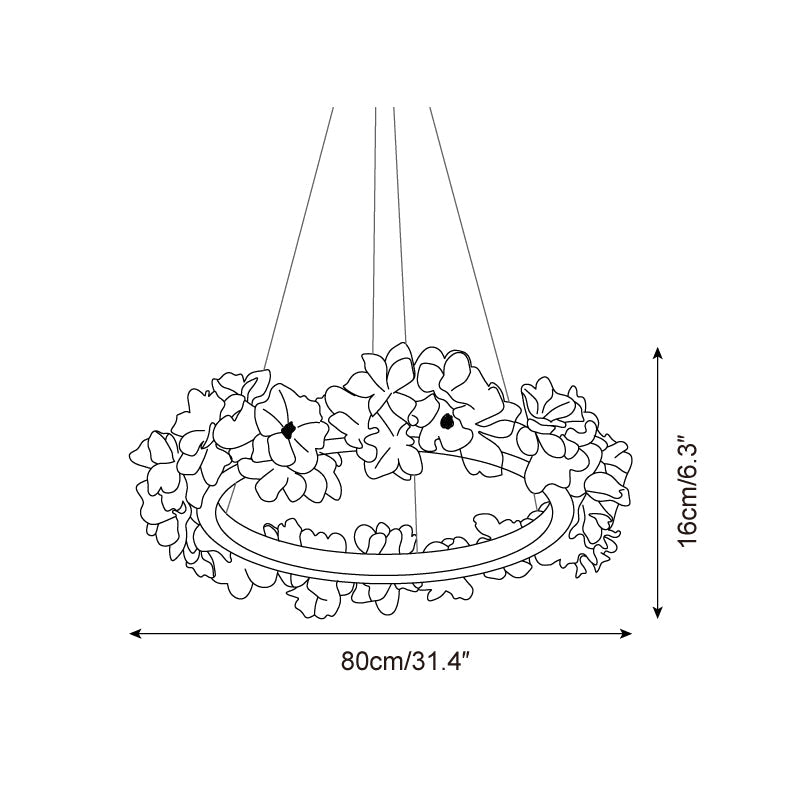 Elysian Floral Chandelier Petal Halo Minimalist