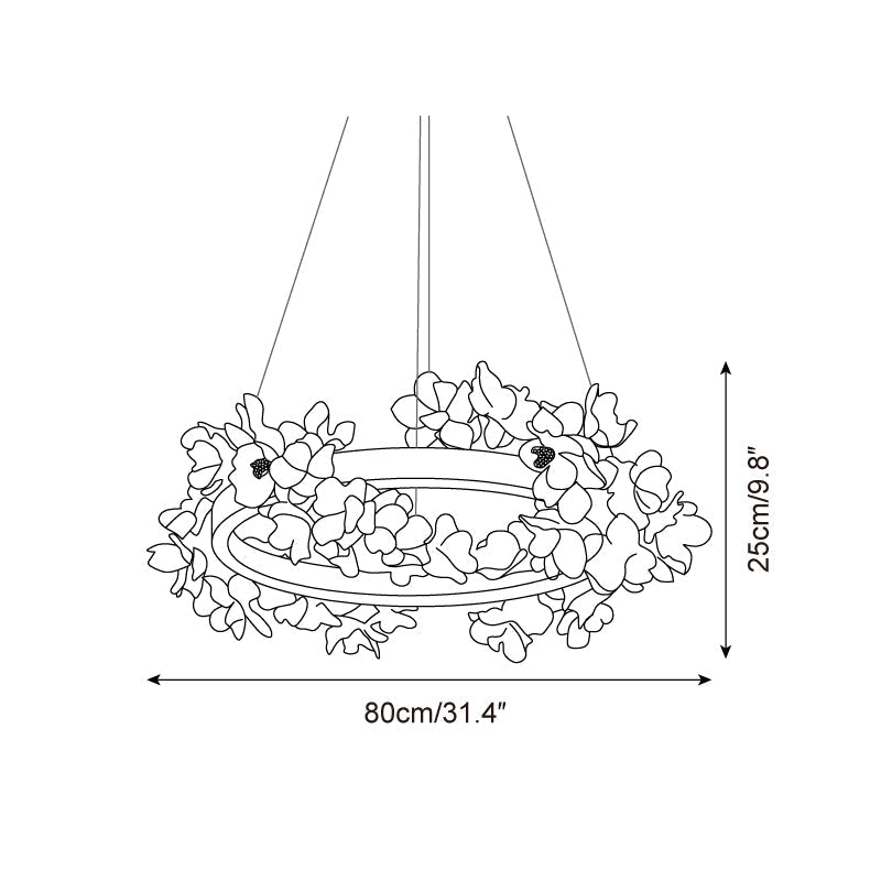 Elysian Floral Chandelier Petal Halo Minimalist