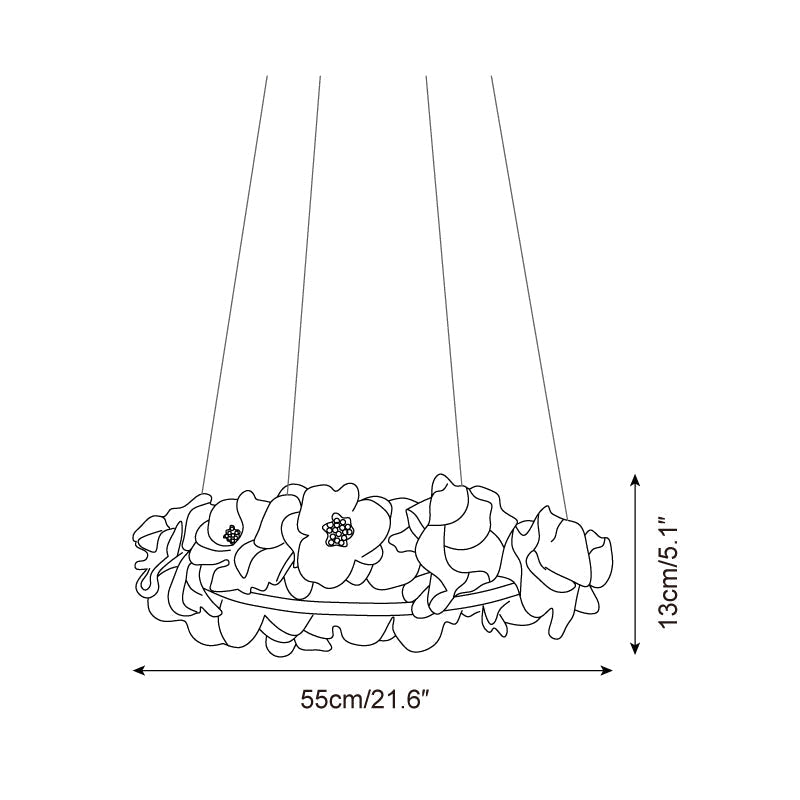 Elysian Floral Chandelier Petal Halo Minimalist