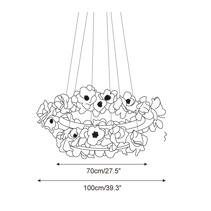 Elysian Floral Chandelier Petal Halo Minimalist