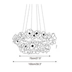Elysian Floral Chandelier Petal Halo Minimalist