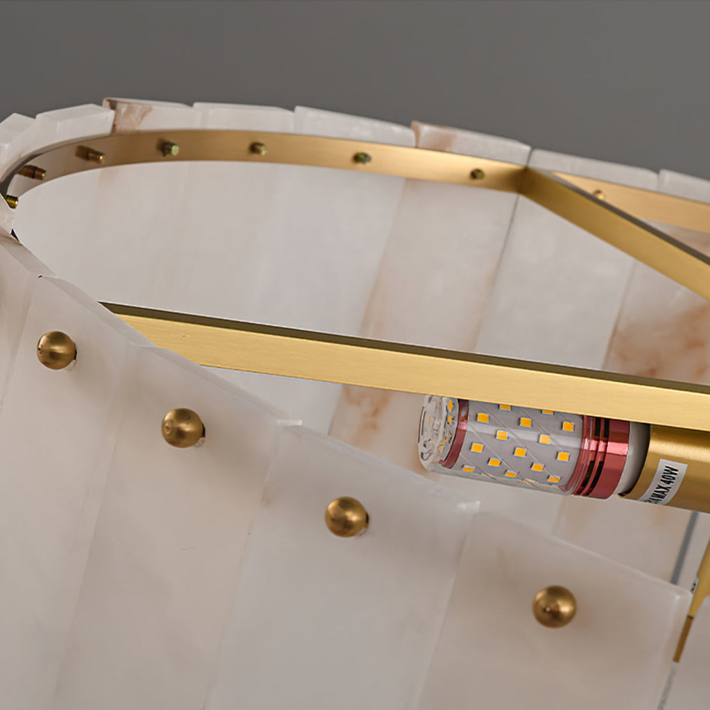 Elysian Ceiling Lamp Alabaster Halo