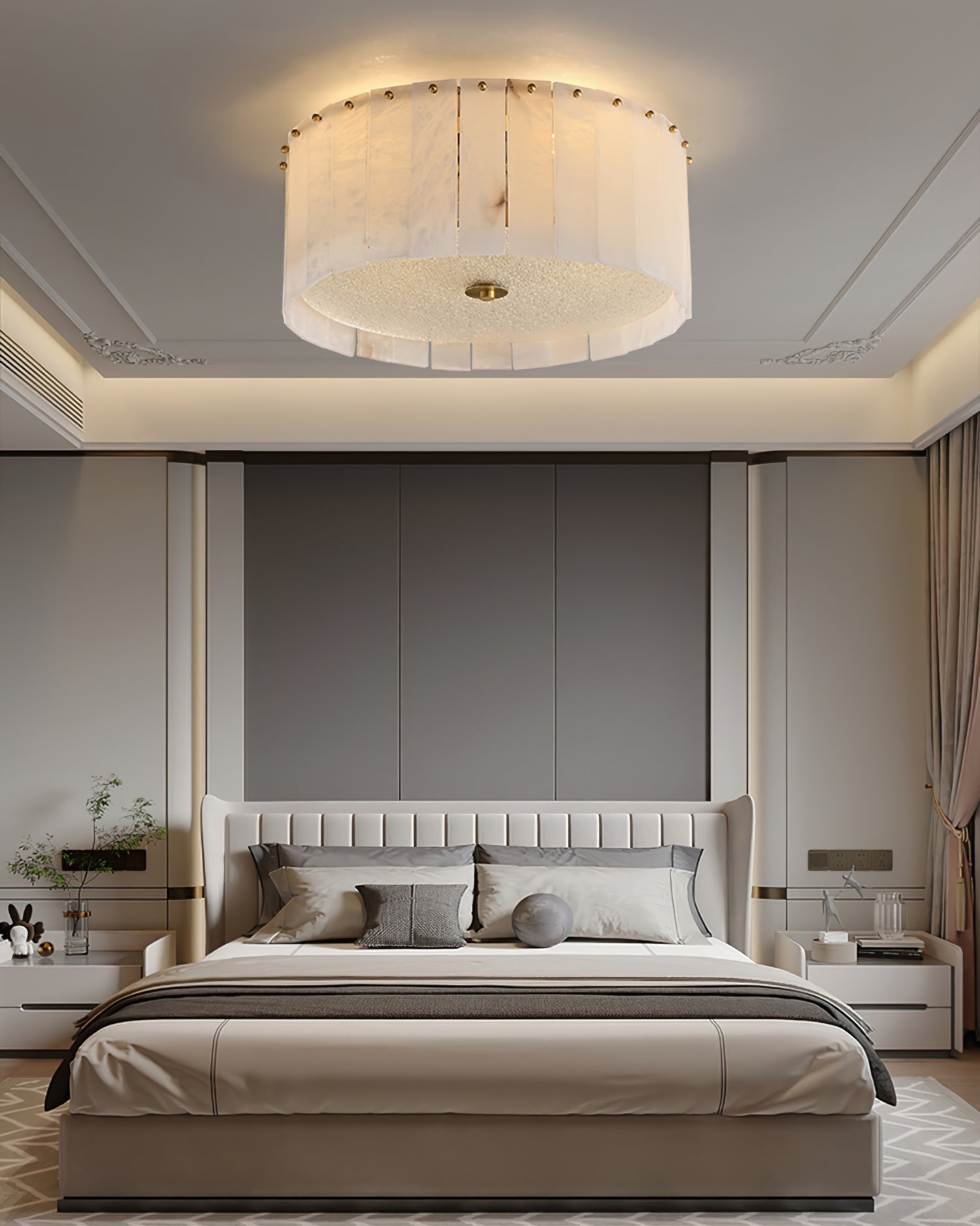 Elysian Ceiling Lamp Alabaster Halo