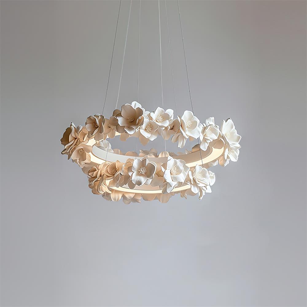 Elysian Floral Chandelier Petal Halo Minimalist