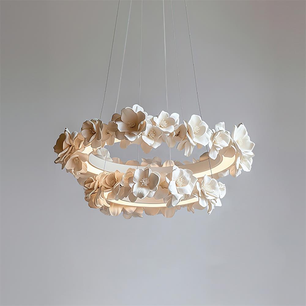 Elysian Floral Chandelier Petal Halo Minimalist