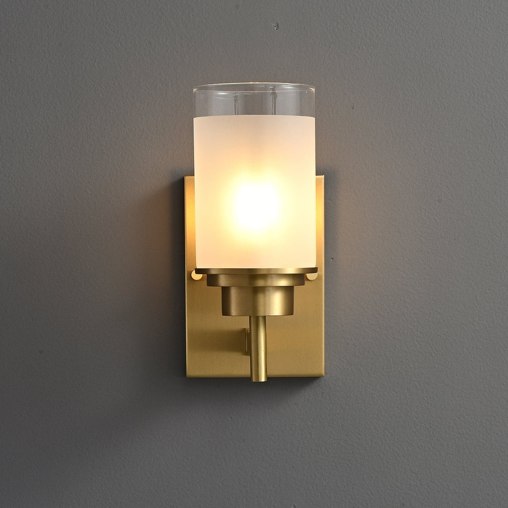 Myvele Elegance Vintage Brass Glass Sconce Wall lamp