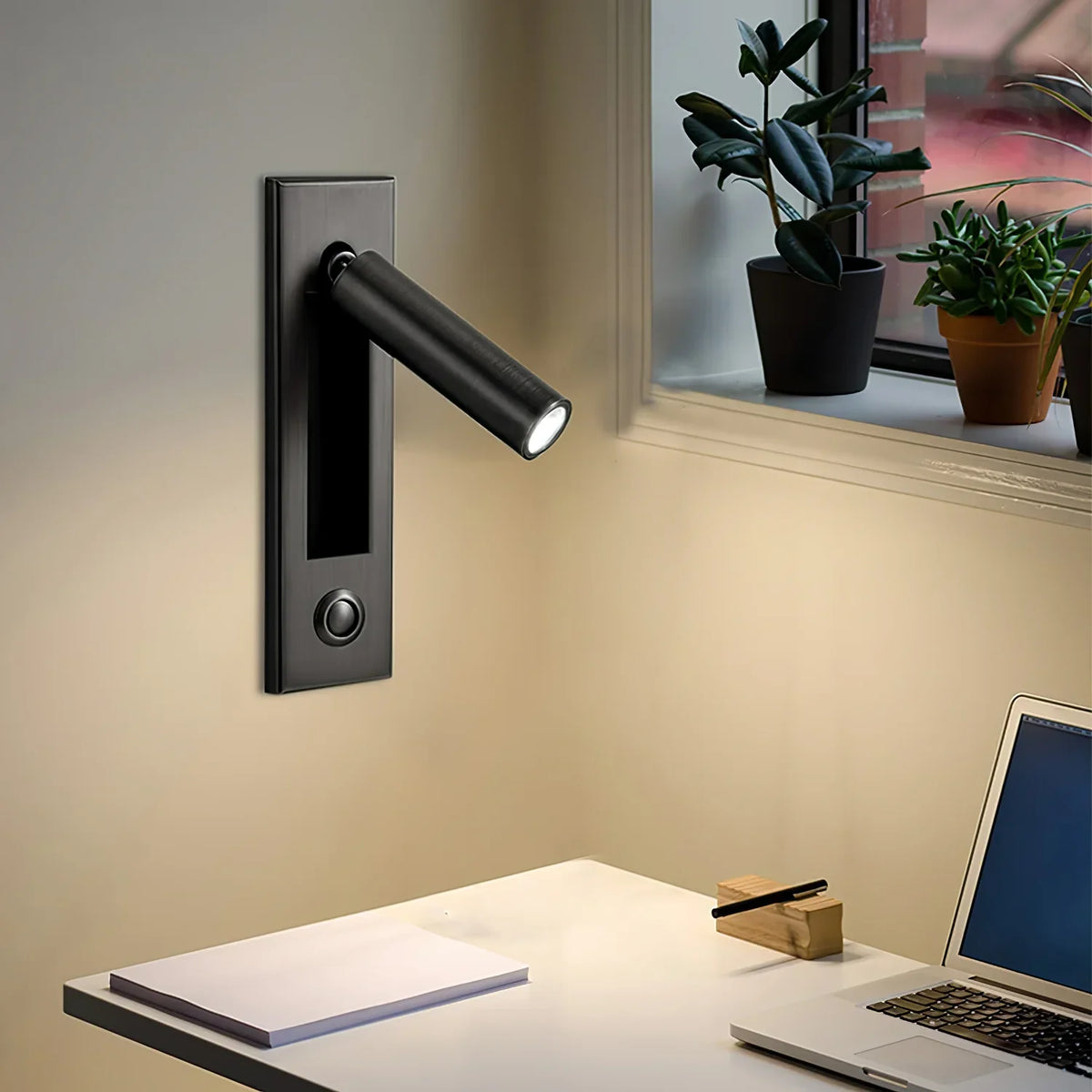 Arisha Modern Rotatable Embedded Bedside Sconce, Cylindrical/Square - Letslighting