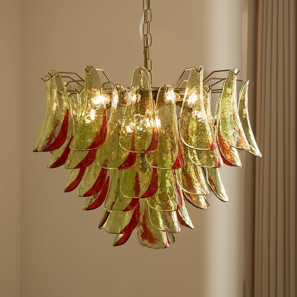 Aurora Chandelier Murano Glass Petal Elegant