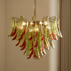 Aurora Chandelier Murano Glass Petal Elegant