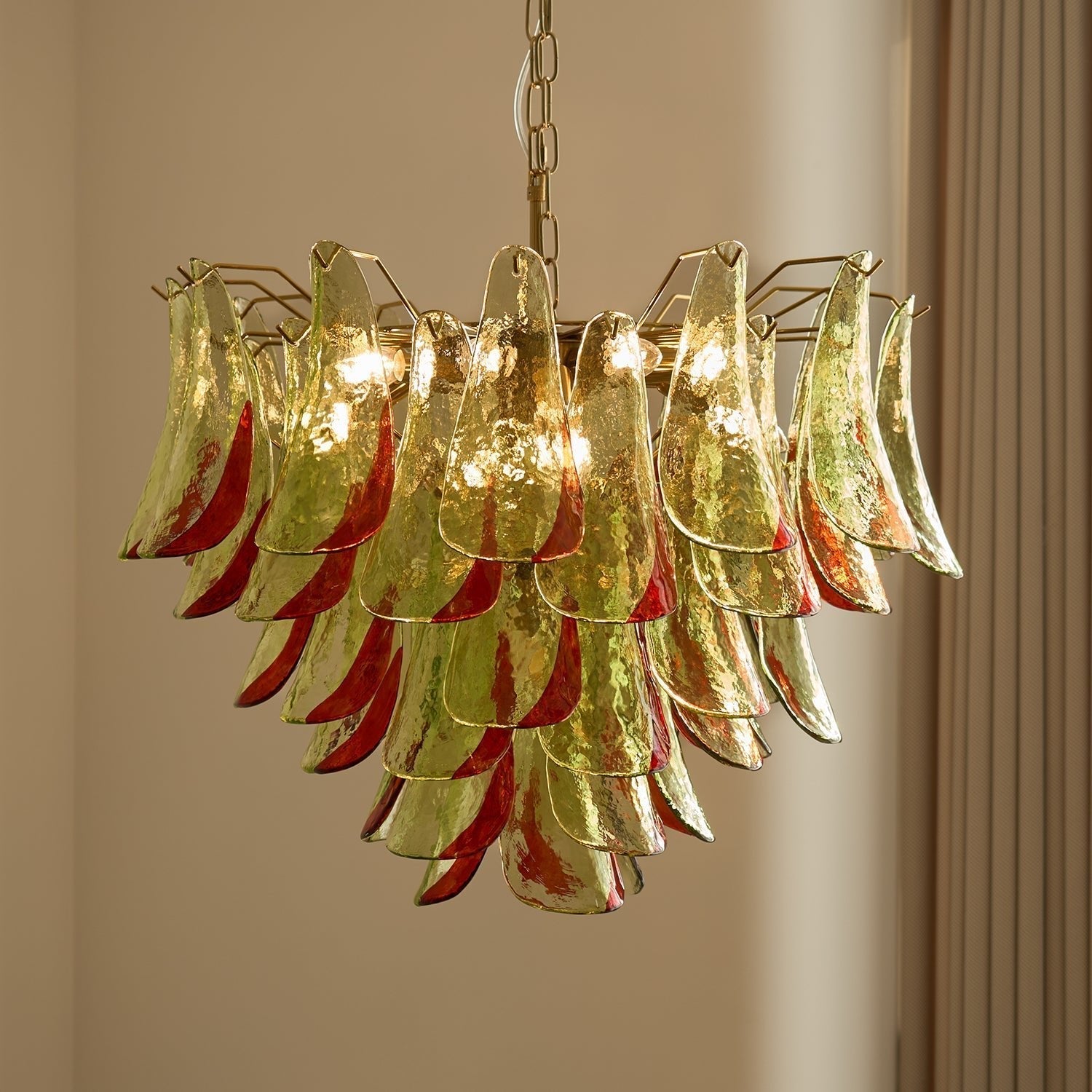 Aurora Chandelier Murano Glass Petal Elegant